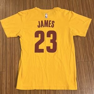 Lebron James 23 Cleveland Cavaliers Yellow Alternate NBA Adidas Shirt Jersey